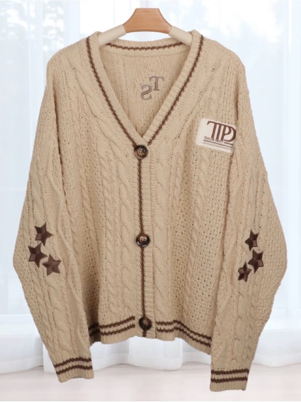 Taylor Swift Tortured Poets Department Chunky Cableknit Sweater Cardiagan XS/SM